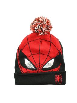 Spiderman hat with pompom