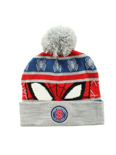 Spiderman-Mütze mit Pompon