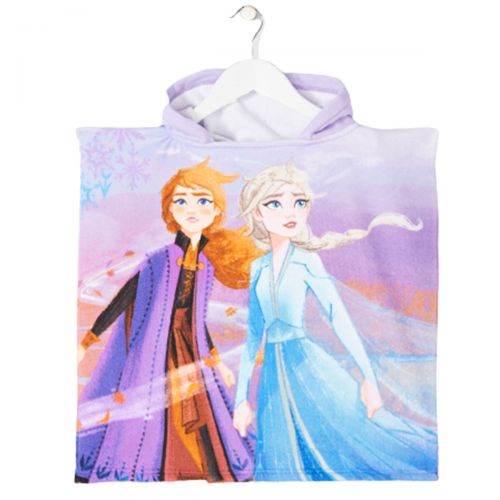 Frozen Poncho towel with a hood