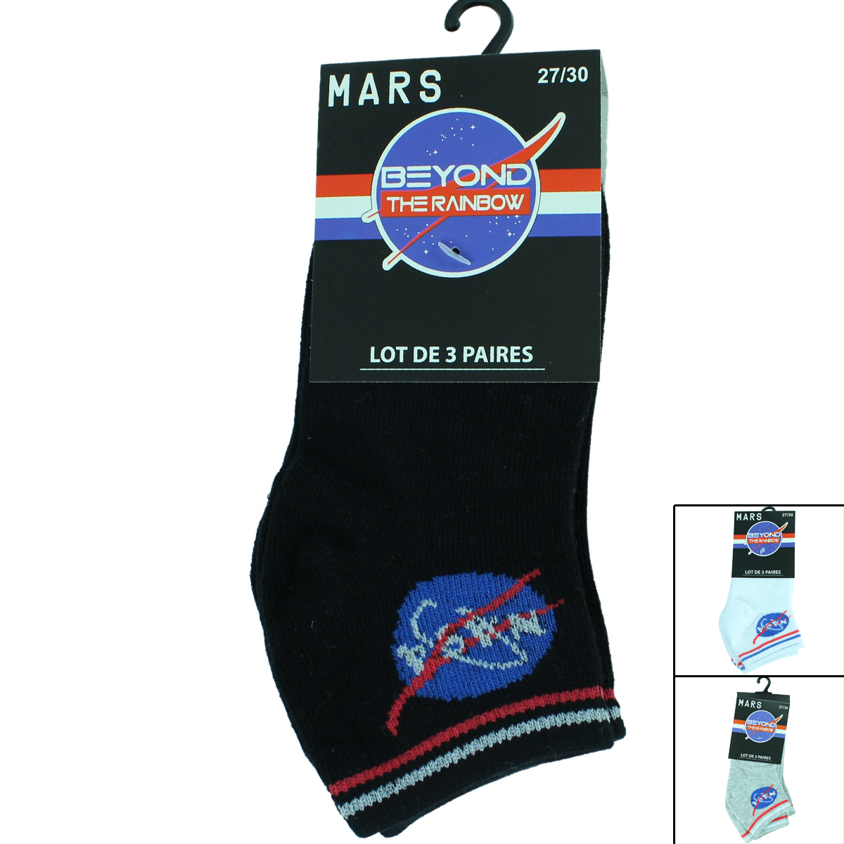 Nasa Pair of 3 socks