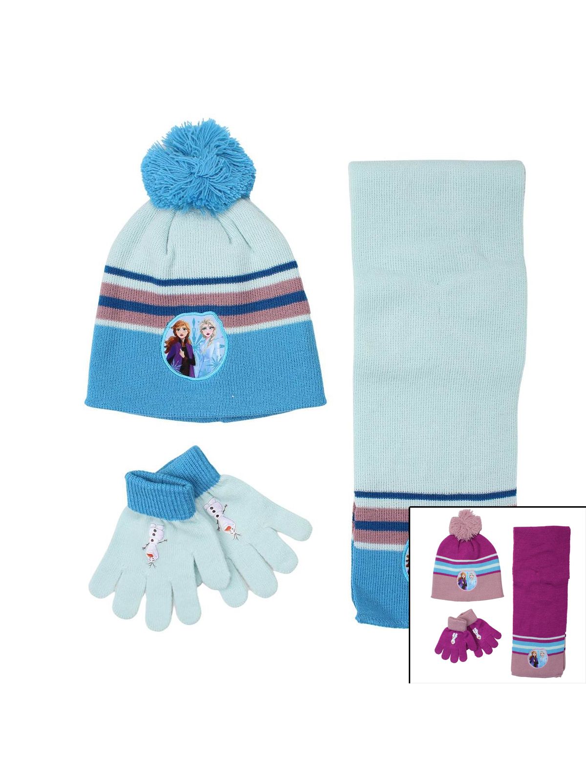 Frozen Gorro con bufanda con guantes
